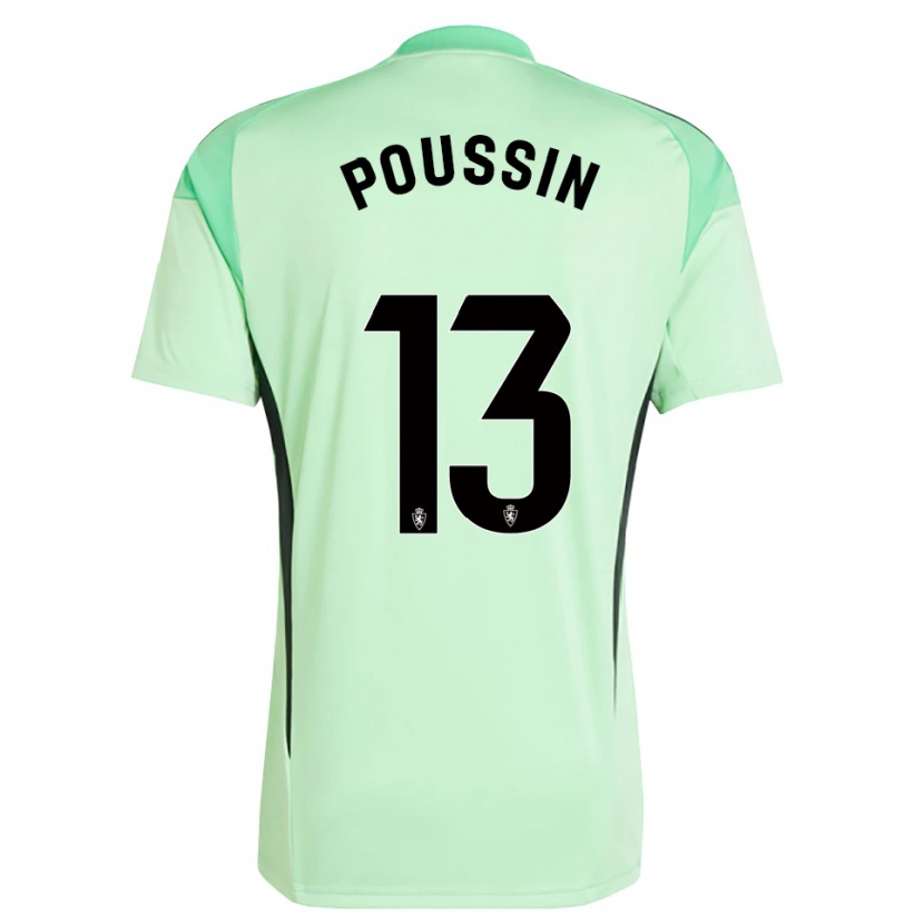 Danxen Hombre Camiseta Gaëtan Poussin #13 Verde Primavera Medio Portero Equipación 2025/26 La Camisa