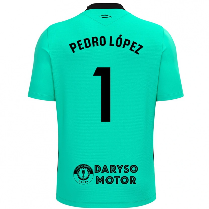Danxen Hombre Camiseta Pedro López #1 Negro Turquesa Portero Equipación 2025/26 La Camisa