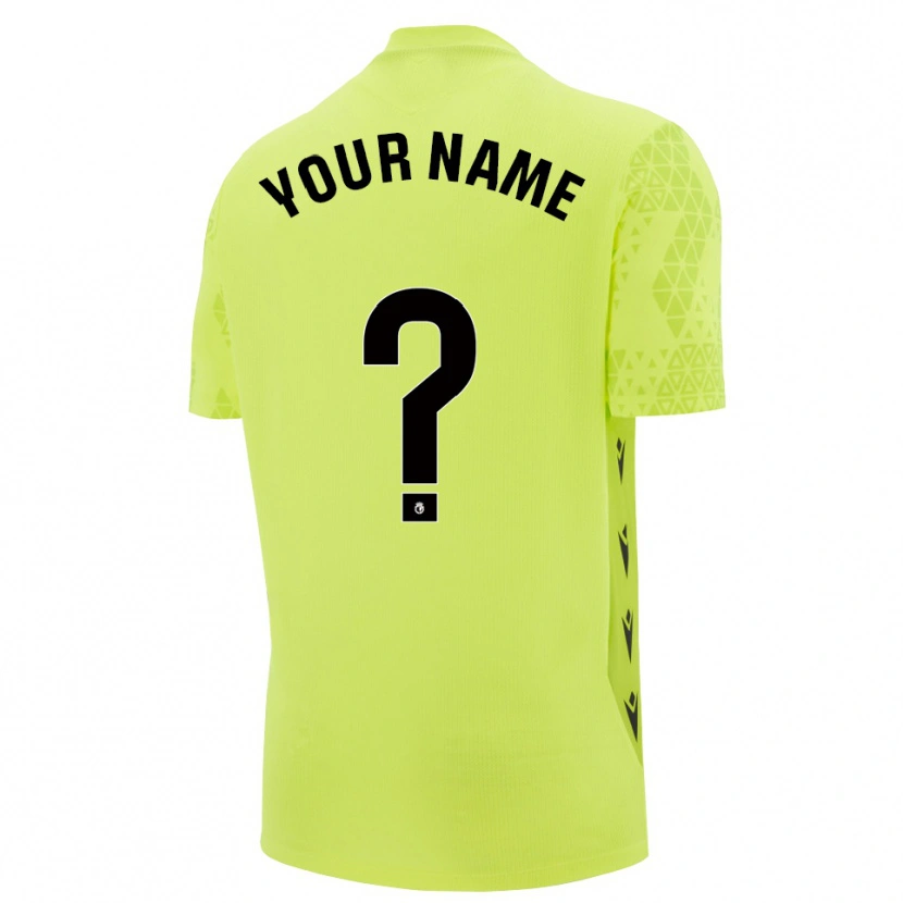 Danxen Hombre Camiseta Burgos CF Negro Verde Amarillo Portero Equipación 2025/26 La Camisa