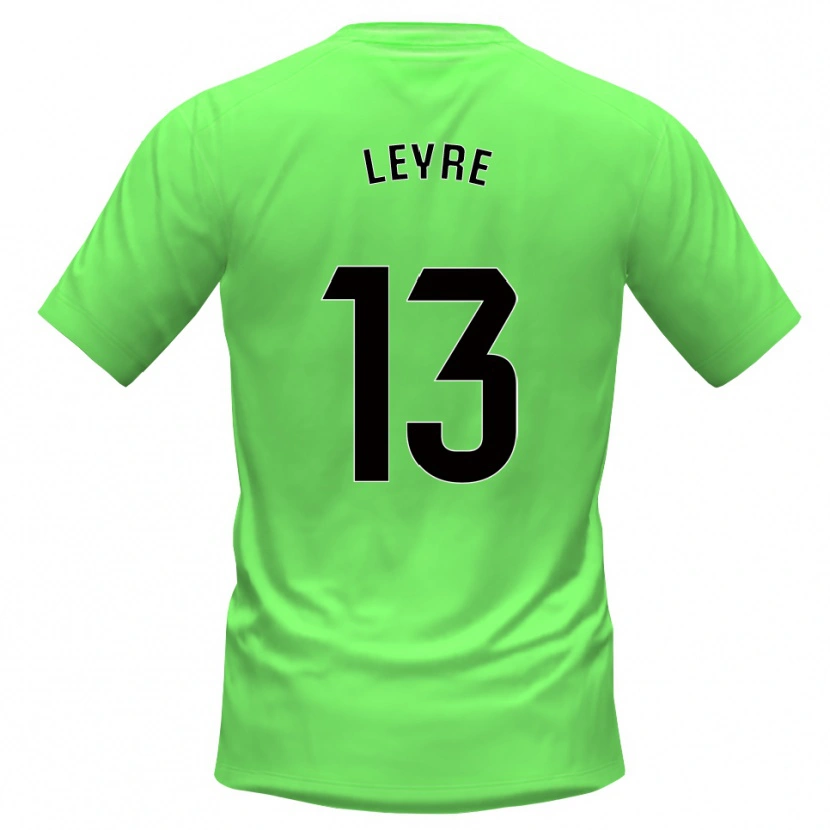 Danxen Hombre Camiseta Leyre Sánchez López #13 Verde Negro Portero Equipación 2025/26 La Camisa