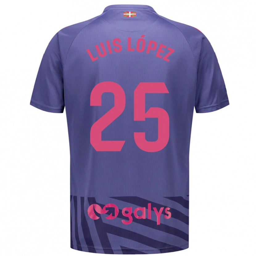 Danxen Hombre Camiseta Luis López #25 Morado Gris Azul Portero Equipación 2025/26 La Camisa