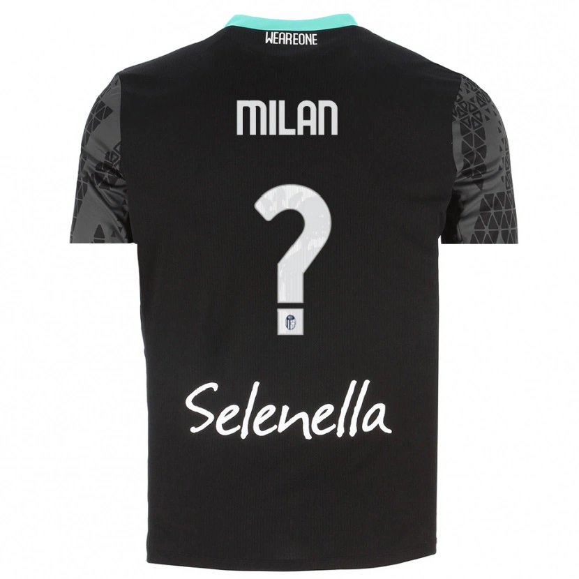 Danxen Hombre Camiseta Riccardo Milan #0 Gris Negro Blanco Portero Equipación 2025/26 La Camisa