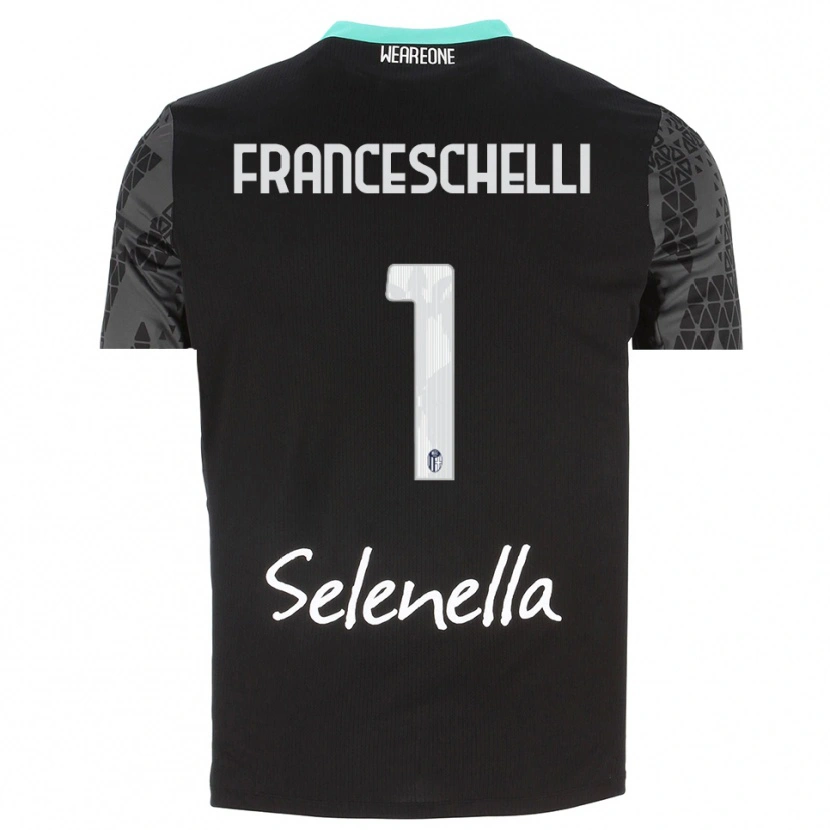 Danxen Hombre Camiseta Matteo Franceschelli #1 Gris Negro Blanco Portero Equipación 2025/26 La Camisa