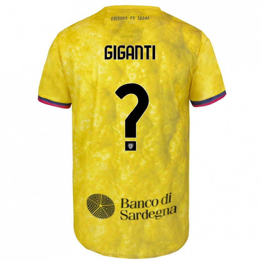 Danxen Hombre Camiseta Michele Giganti #0 Amarillo Negro Portero Equipación 2025/26 La Camisa