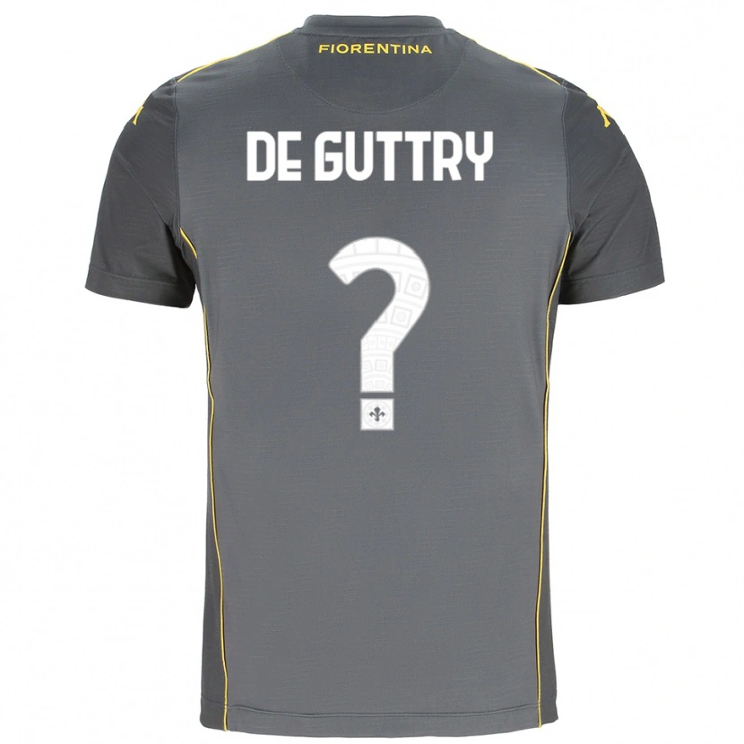 Danxen Hombre Camiseta Elia De Guttry #0 Gris Oscuro Amarillo Portero Equipación 2025/26 La Camisa