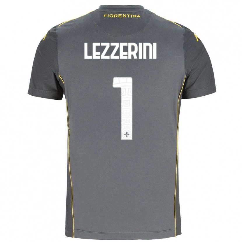 Danxen Hombre Camiseta Luca Lezzerini #1 Gris Oscuro Amarillo Portero Equipación 2025/26 La Camisa