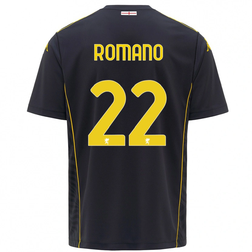 Danxen Hombre Camiseta Andrew Romano #22 Negro Amarillo Portero Equipación 2025/26 La Camisa