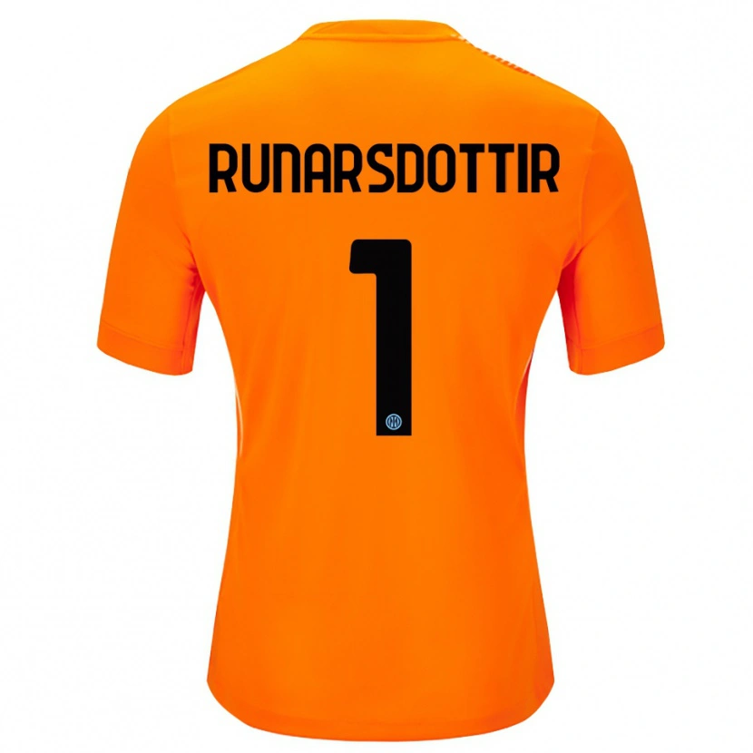 Danxen Hombre Camiseta Cecilía Rán Rúnarsdóttir #1 Naranja Claro Negro Portero Equipación 2025/26 La Camisa