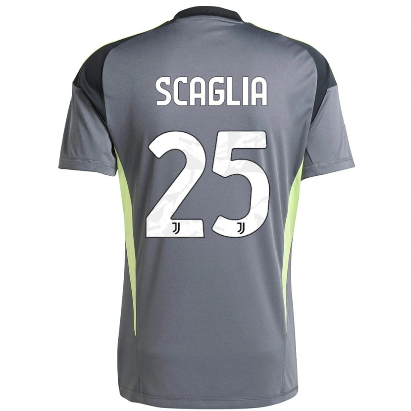 Danxen Hombre Camiseta Simone Scaglia #25 Gris Oscuro Blanco Portero Equipación 2025/26 La Camisa
