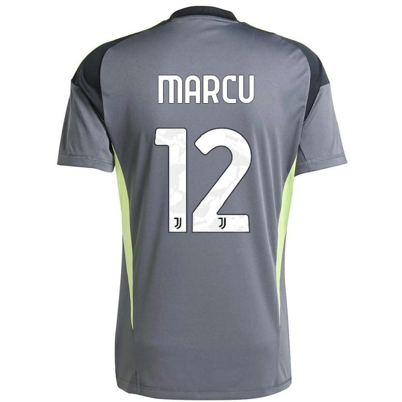 Danxen Hombre Camiseta Alessio Marcu #12 Gris Oscuro Blanco Portero Equipación 2025/26 La Camisa