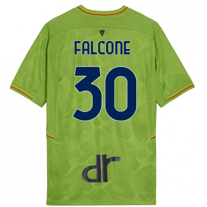 Danxen Hombre Camiseta Wladimiro Falcone #30 Verde Bosque Negro Portero Equipación 2025/26 La Camisa