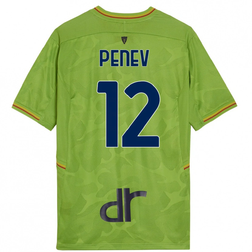Danxen Hombre Camiseta Plamen Penev #12 Verde Bosque Negro Portero Equipación 2025/26 La Camisa