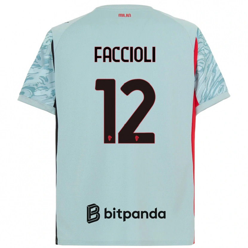 Danxen Hombre Camiseta Pietro Faccioli #12 Azul Claro Rojo Portero Equipación 2025/26 La Camisa