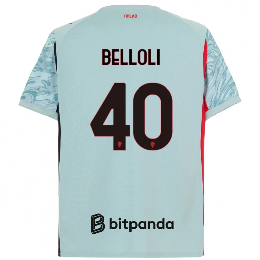 Danxen Hombre Camiseta Sofia Belloli #40 Azul Claro Rojo Portero Equipación 2025/26 La Camisa