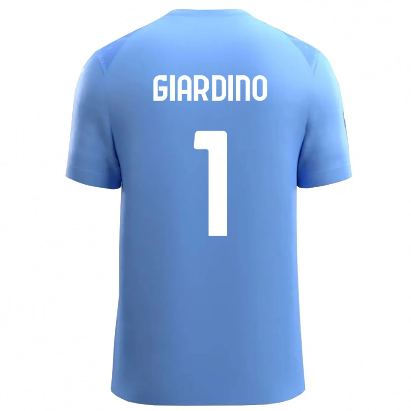 Danxen Hombre Camiseta Andrea Giardino #1 Azul Cielo Blanco Portero Equipación 2025/26 La Camisa