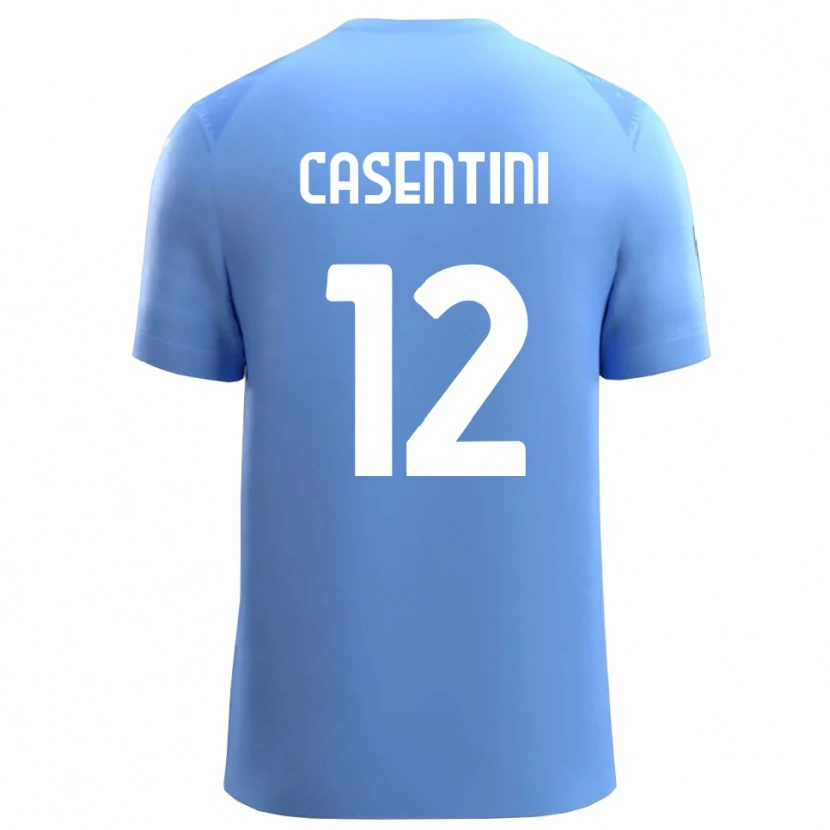 Danxen Hombre Camiseta Gabriele Casentini #12 Azul Cielo Blanco Portero Equipación 2025/26 La Camisa