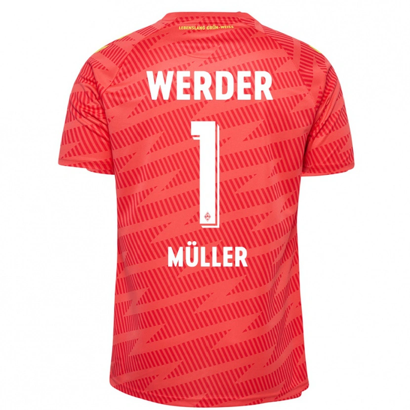 Danxen Hombre Camiseta Vincent Müller #1 Rojo Amarillo Portero Equipación 2025/26 La Camisa