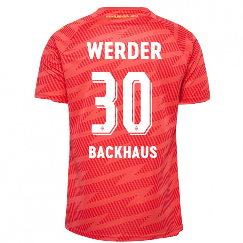 Danxen Hombre Camiseta Mio Backhaus #30 Rojo Amarillo Portero Equipación 2025/26 La Camisa