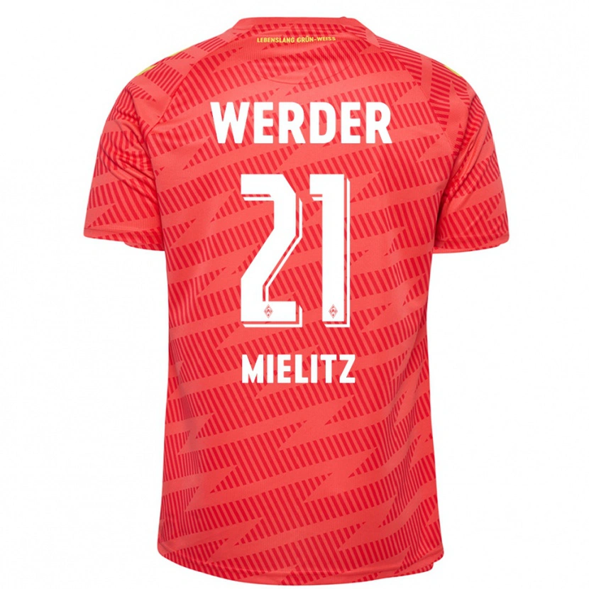 Danxen Hombre Camiseta Sebastian Mielitz #21 Rojo Amarillo Portero Equipación 2025/26 La Camisa