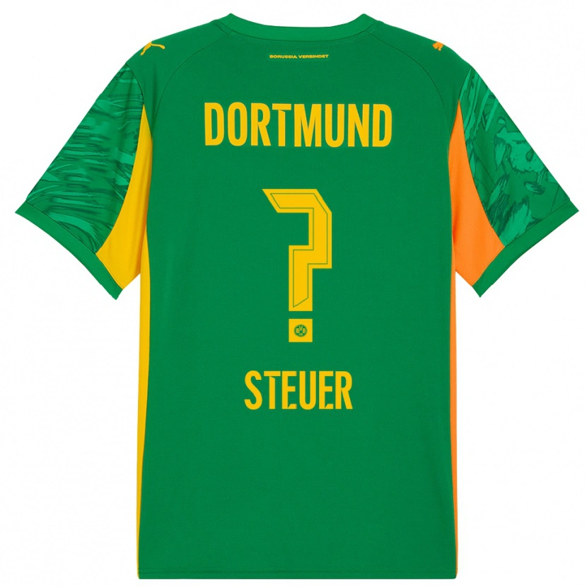 Danxen Hombre Camiseta Etienne Steuer #0 Verde Naranja Portero Equipación 2025/26 La Camisa