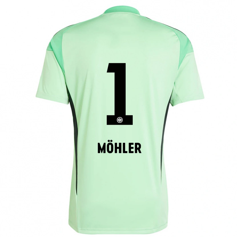 Danxen Hombre Camiseta Emil Möhler #1 Verde Claro Negro Portero Equipación 2025/26 La Camisa