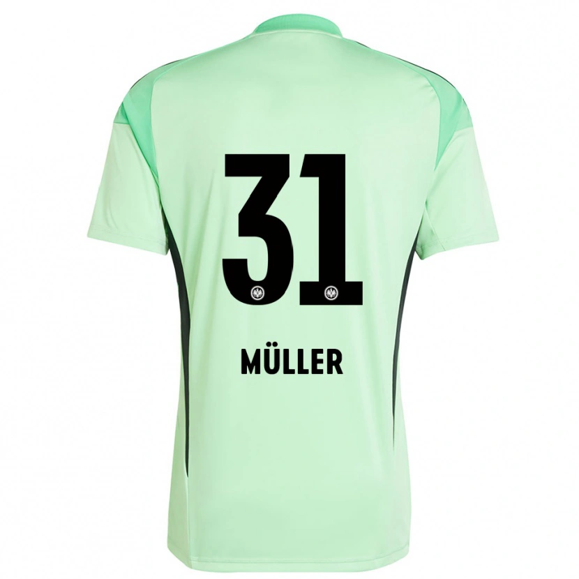 Danxen Hombre Camiseta Laurin Müller #31 Verde Claro Negro Portero Equipación 2025/26 La Camisa