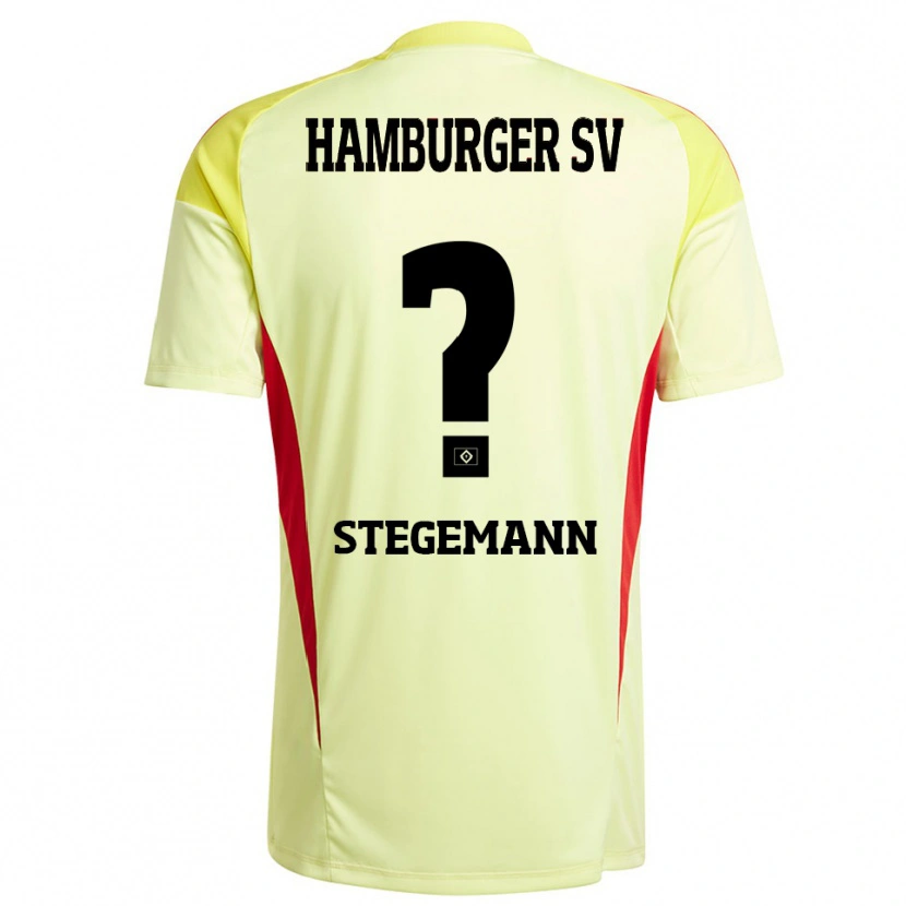 Danxen Hombre Camiseta Jean-Pierre Stegemann #0 Amarillo Negro Rojo Portero Equipación 2025/26 La Camisa