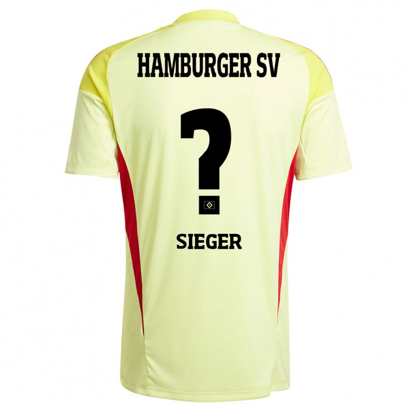 Danxen Hombre Camiseta Laura Sieger #0 Amarillo Negro Rojo Portero Equipación 2025/26 La Camisa