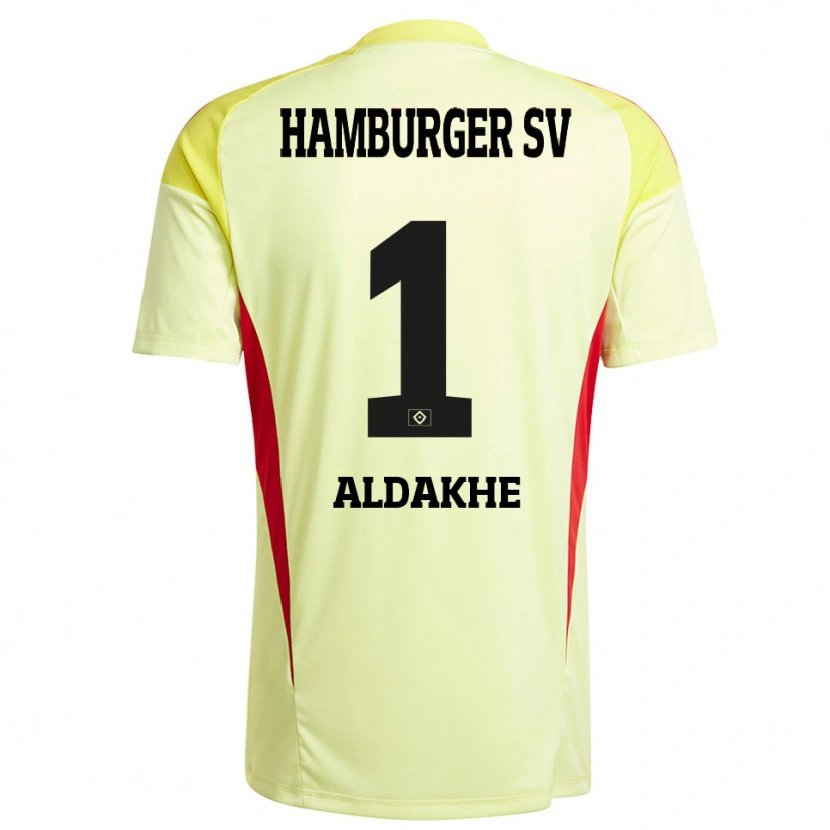 Danxen Hombre Camiseta Ather Aldakhe #1 Amarillo Negro Rojo Portero Equipación 2025/26 La Camisa