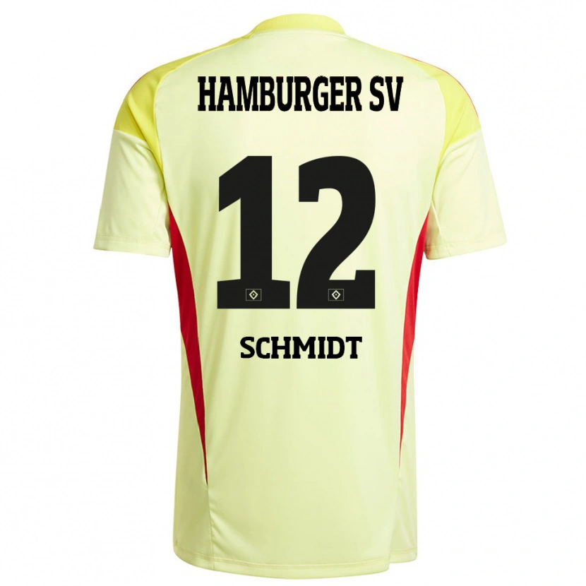 Danxen Hombre Camiseta Bennet Schmidt #12 Amarillo Negro Rojo Portero Equipación 2025/26 La Camisa