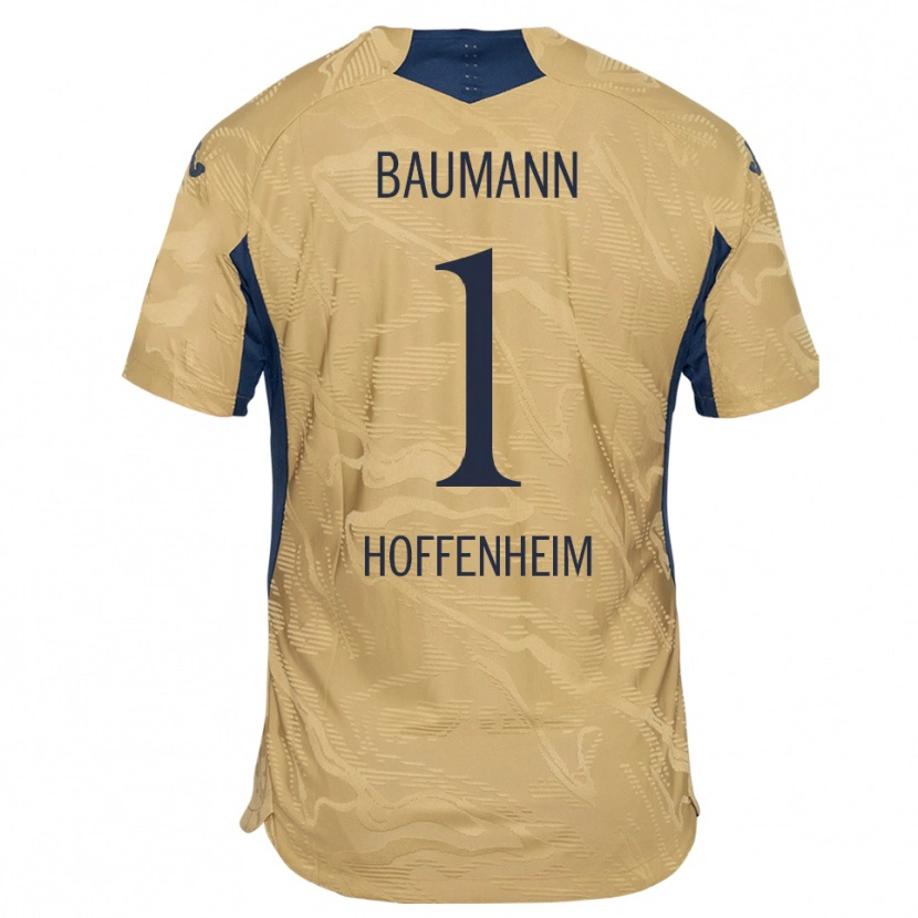 Danxen Hombre Camiseta Oliver Baumann #1 Negro Marrón Negro Portero Equipación 2025/26 La Camisa