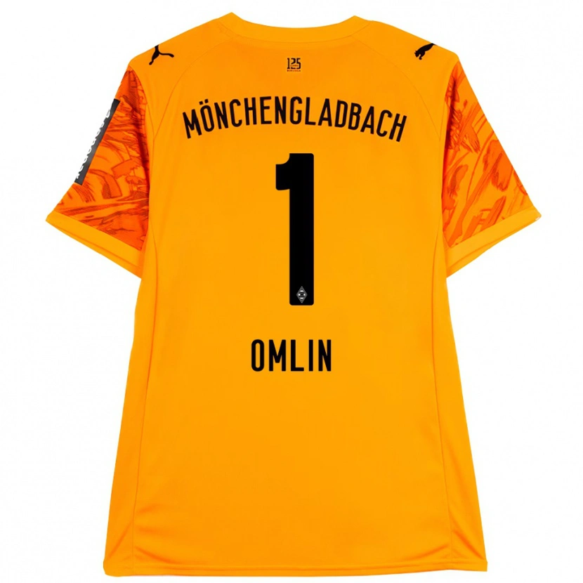 Danxen Hombre Camiseta Jonas Omlin #1 Naranja Amarillo Negro Portero Equipación 2025/26 La Camisa