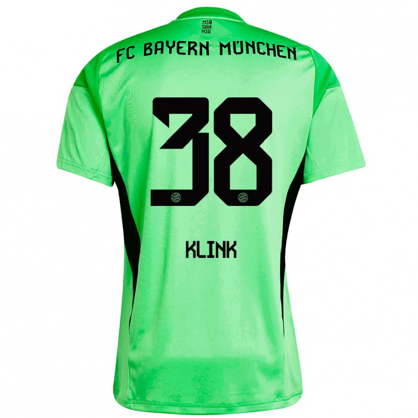 Danxen Hombre Camiseta Anna Klink #38 Verde Primavera Medio Portero Equipación 2025/26 La Camisa