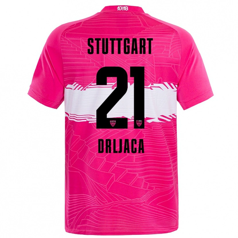 Danxen Hombre Camiseta Stefan Drljaca #21 Rosa Profundo Negro Portero Equipación 2025/26 La Camisa