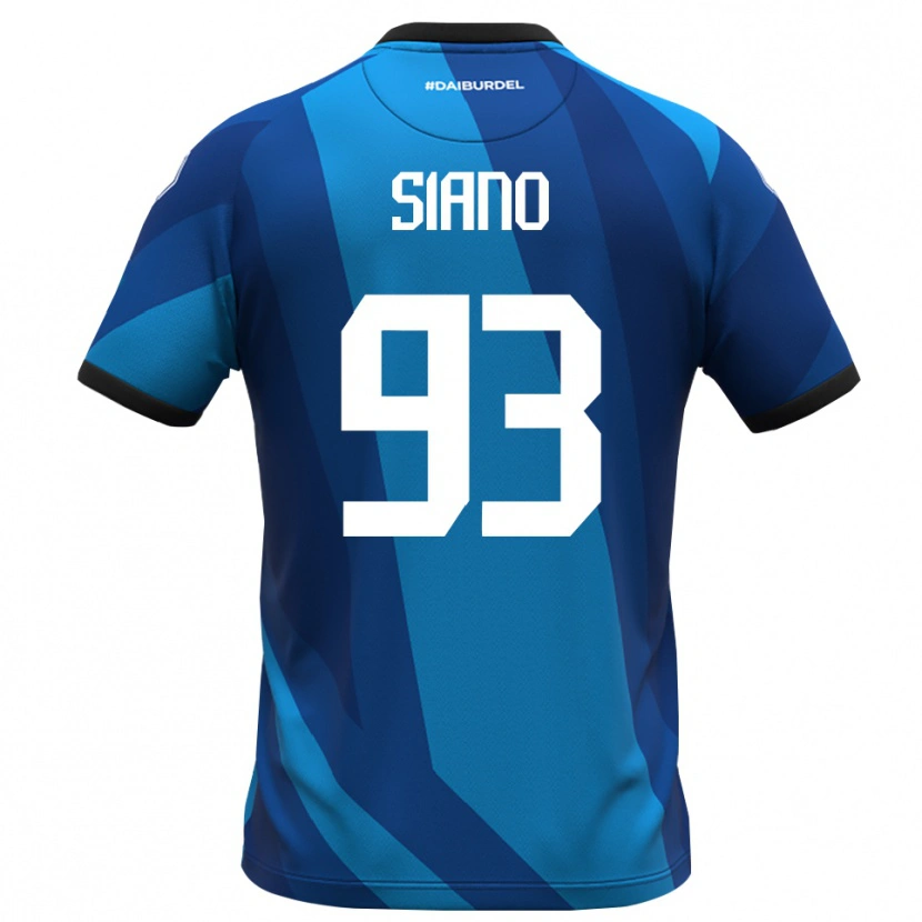 Danxen Hombre Camiseta Alessandro Siano #93 Azul Real Naranja Portero Equipación 2025/26 La Camisa