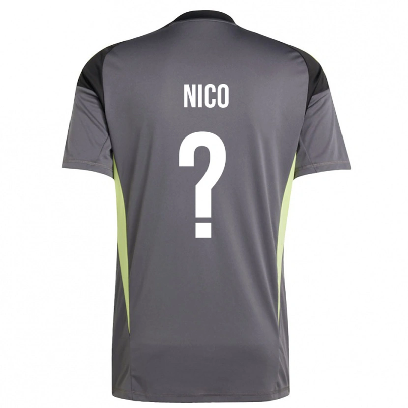 Danxen Hombre Camiseta Riccardo Nico #0 Gris Tenue Portero Equipación 2025/26 La Camisa