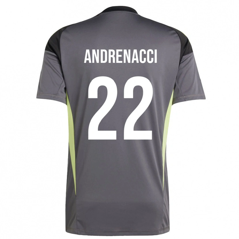 Danxen Hombre Camiseta Lorenzo Andrenacci #22 Gris Tenue Portero Equipación 2025/26 La Camisa