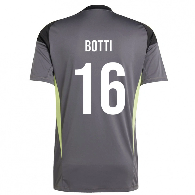 Danxen Hombre Camiseta Federico Botti #16 Gris Tenue Portero Equipación 2025/26 La Camisa