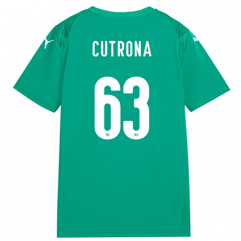 Danxen Hombre Camiseta Francesco Cutrona #63 Verde Mar Blanco Portero Equipación 2025/26 La Camisa