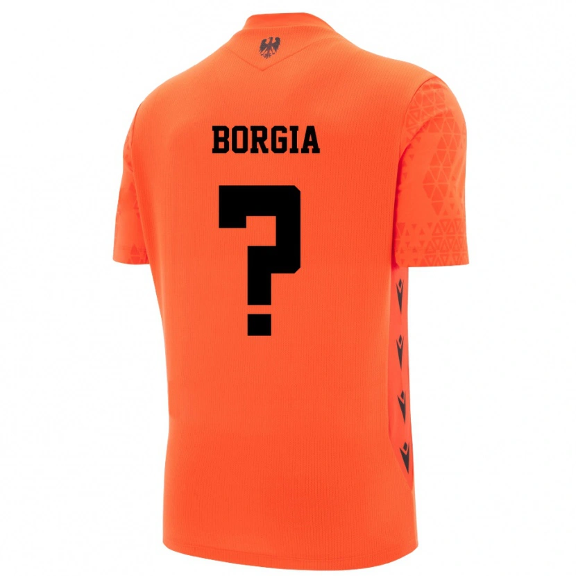 Danxen Hombre Camiseta Francesco Borgia #0 Naranja Oscuro Negro Portero Equipación 2025/26 La Camisa