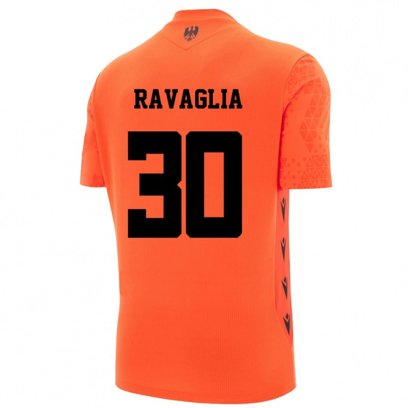 Danxen Hombre Camiseta Nicola Ravaglia #30 Naranja Oscuro Negro Portero Equipación 2025/26 La Camisa