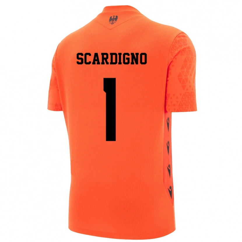 Danxen Hombre Camiseta Nicholas Scardigno #1 Naranja Oscuro Negro Portero Equipación 2025/26 La Camisa