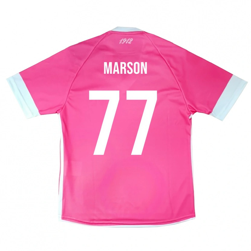 Danxen Hombre Camiseta Leonardo Marson #77 Rosa Intenso Blanco Portero Equipación 2025/26 La Camisa