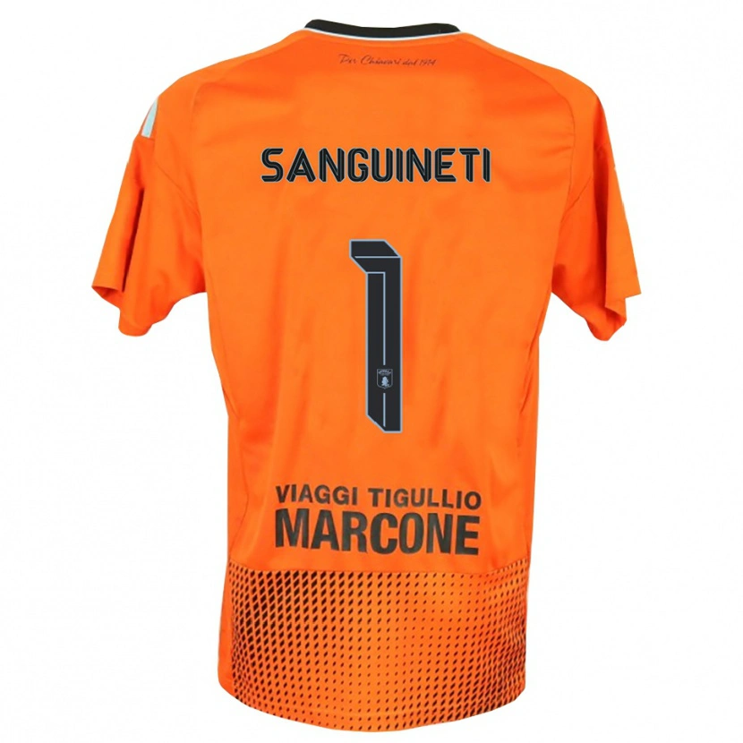 Danxen Hombre Camiseta Michele Sanguineti #1 Naranja Oscuro Azul Portero Equipación 2025/26 La Camisa