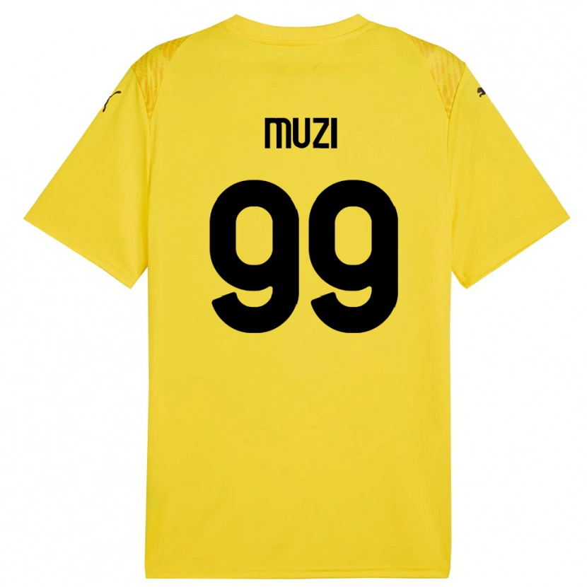 Danxen Hombre Camiseta Christian Muzi #99 Amarillo Negro Portero Equipación 2025/26 La Camisa