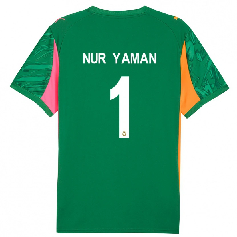 Danxen Hombre Camiseta Gamze Nur Yaman #1 Verde Naranja Rosa Portero Equipación 2025/26 La Camisa