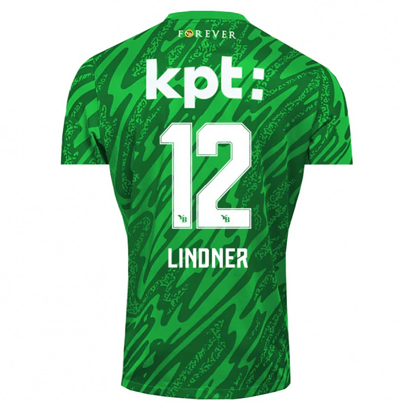 Danxen Hombre Camiseta Heinz Lindner #12 Verde Blanco Portero Equipación 2025/26 La Camisa