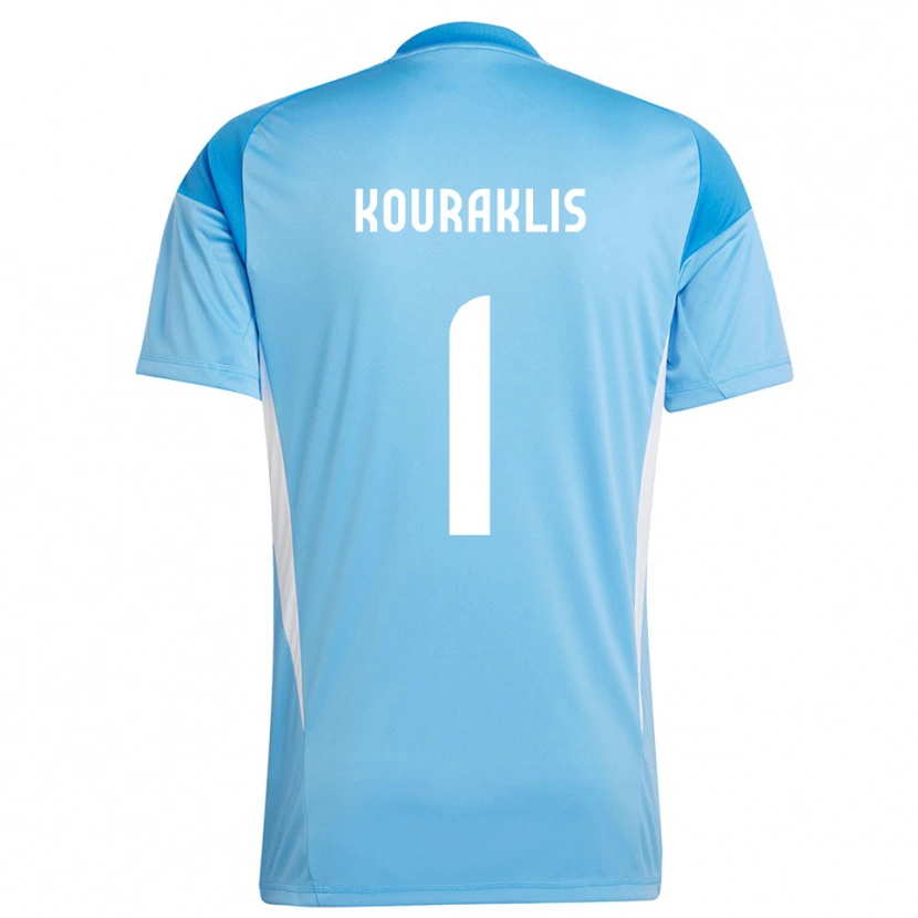 Danxen Hombre Camiseta Georgios Kouraklis #1 Azul Cielo Profundo Portero Equipación 2025/26 La Camisa