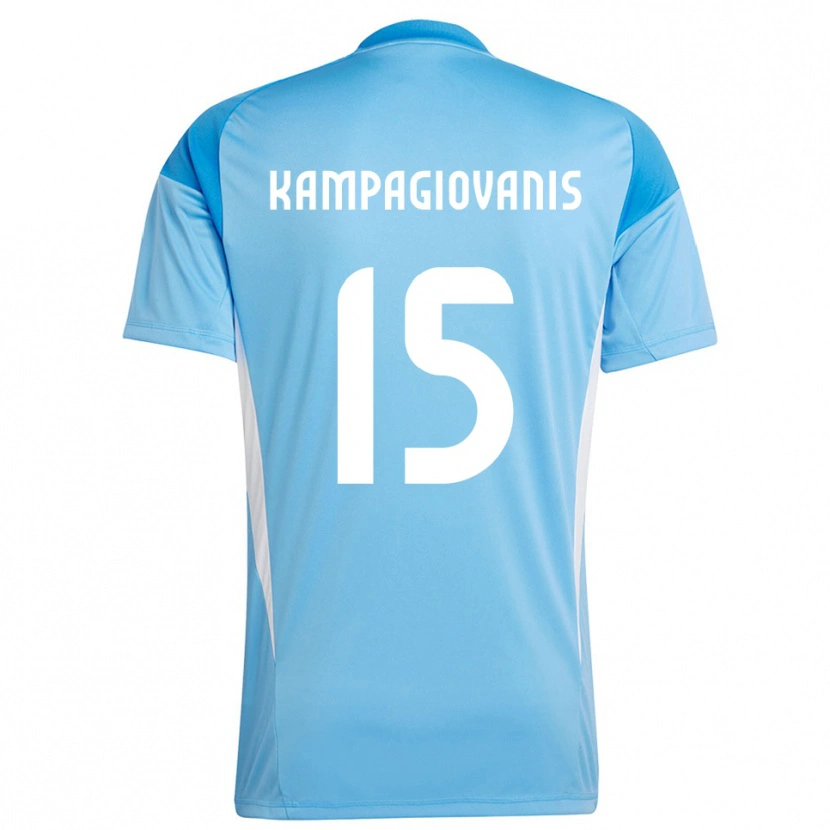 Danxen Hombre Camiseta Anastasios Kampagiovanis #15 Azul Cielo Profundo Portero Equipación 2025/26 La Camisa