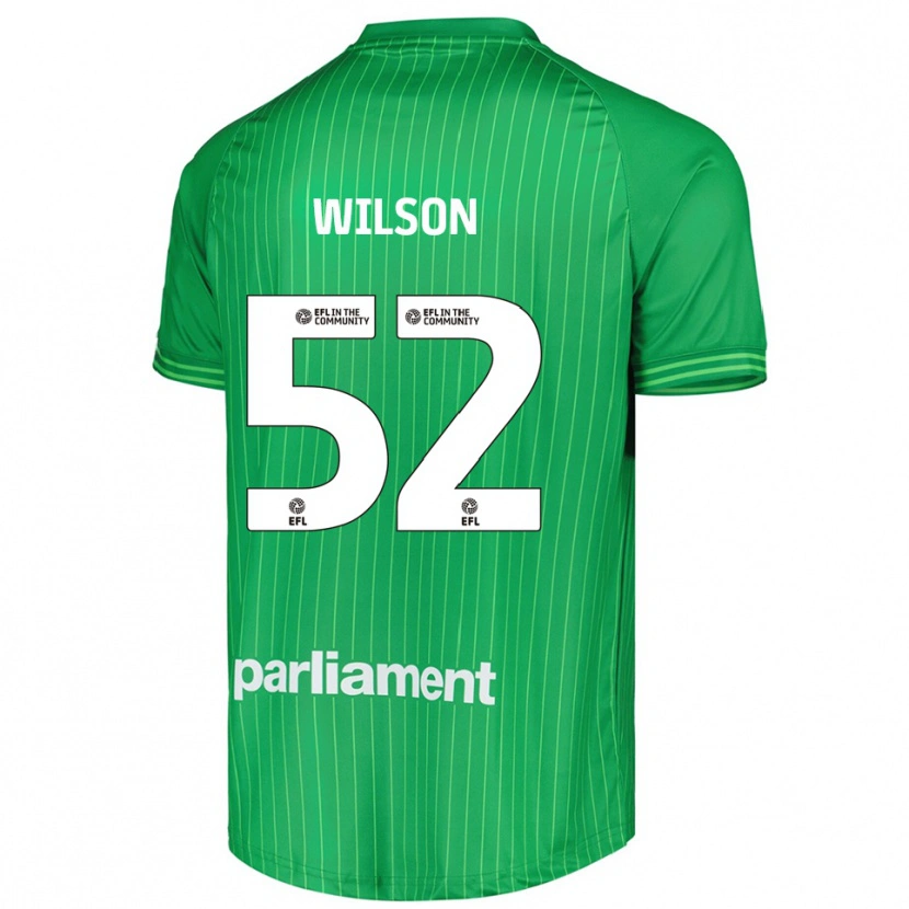 Danxen Hombre Camiseta Aston Wilson #52 Verde Lima Portero Equipación 2025/26 La Camisa
